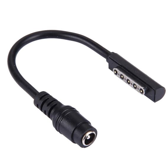 Microsoft 5 Pin Magnetic a 5.5x2.5mm Interfacce femmina Adattatore di alimentazione Cavo del caricabatterie per Microsoft Surface Rt / Pro 2 / Pro 1 Tablet