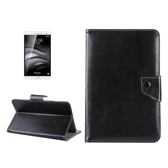 Custodia in pelle per tablet da 7 pollici Custodia protettiva con struttura a cavallo pazzo con supporto per Galaxy Tab A 7.0 (2016) / T280 e Tab 4 7.0 / T230 e Tab Q T2558, Colorfly G708, Asus ZenPad 7.0 Z370CG, Huawei MediaPad T1 7.0 / T1-701u (Nero)