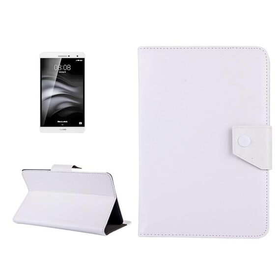 Custodia in pelle per tablet da 7 pollici Custodia protettiva con struttura a cavallo pazzo con supporto per Galaxy Tab A 7.0 (2016) / T280 e Tab 4 7.0 / T230 e Tab Q T2558, Colorfly G708, Asus ZenPad 7.0 Z370CG, Huawei MediaPad T1 7.0 / T1-701u (Bianca)