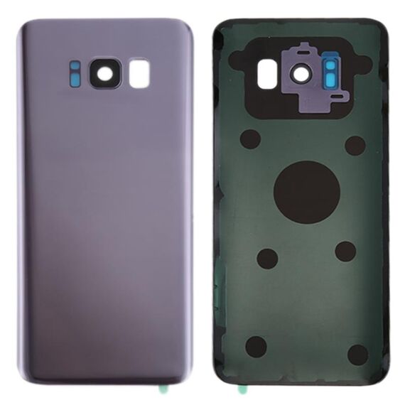 Cover posteriore batteria per Galaxy S8 / G950 con copriobiettivo fotocamera e adesivo (grigio orchidea)
