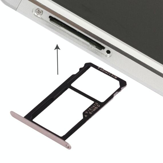 Per Huawei Honor 7 Nano SIM Card Tray + Nano SIM / Micro SD Card Tray (Gold)