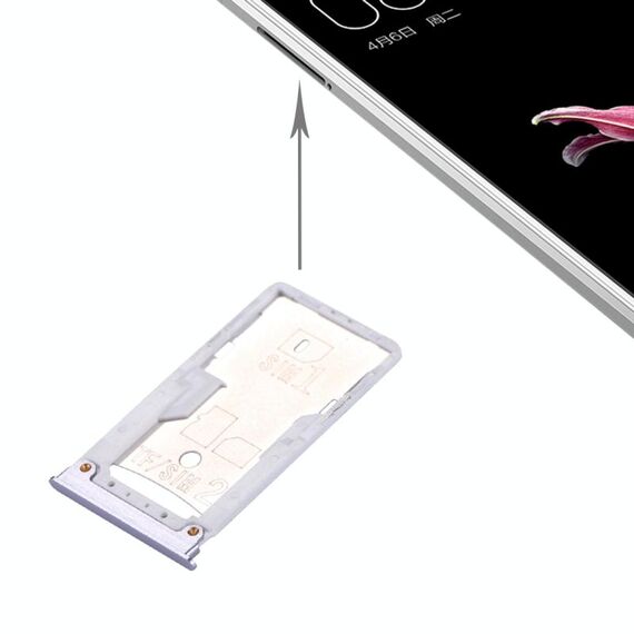 Per Xiaomi Mi Max SIM e vassoio per schede SIM / TF (grigio)