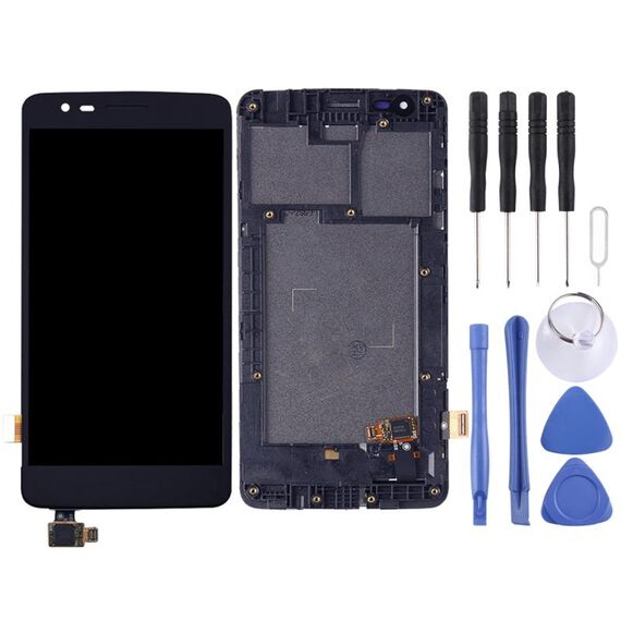 Schermo LCD TFT per LG K8 2017 Dual SIM X240 X240H X240F X240K con digitalizzatore Full Assembly (nero)