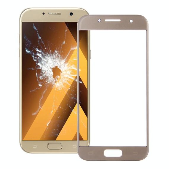 Per Galaxy A7 (2017) / A720 Lente in vetro esterno per schermo frontale (oro)