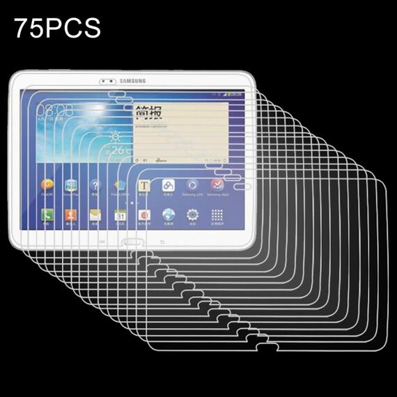 75 PCS 0.4mm 9H + Durezza superficiale 2.5D Pellicola in vetro temperato antideflagrante per Galaxy Tab 3 10.1 / P5200