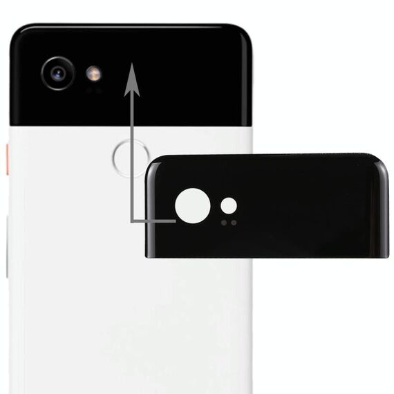 Google Pixel 2 XL Cover posteriore Copriobiettivo in vetro superiore