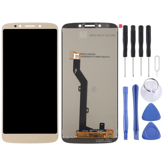 Schermo LCD TFT per Motorola Moto E5 con assemblaggio completo di digitalizzatore (oro)