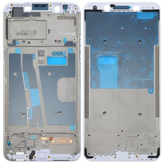 Per OPPO A73 / F5 Alloggiamento frontale Cornice per cornice LCD (bianca)