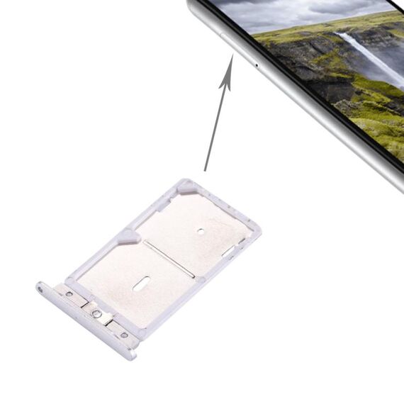 Per Xiaomi Redmi Note 3 (versione MediaTek) Vassoio per scheda SIM (argento)