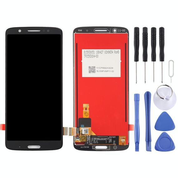 Schermo LCD TFT per Motorola Moto G6 Plus con assemblaggio completo di digitalizzatore (nero)