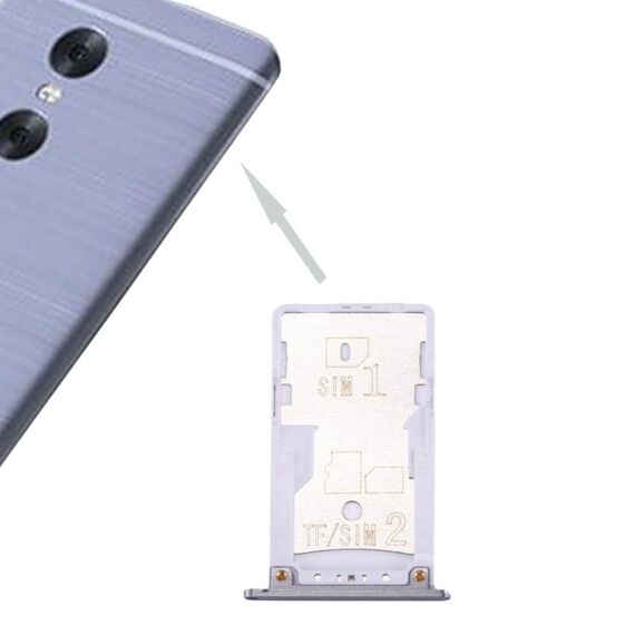 Per Xiaomi Redmi Pro SIM e vassoio per schede SIM / TF (grigio)