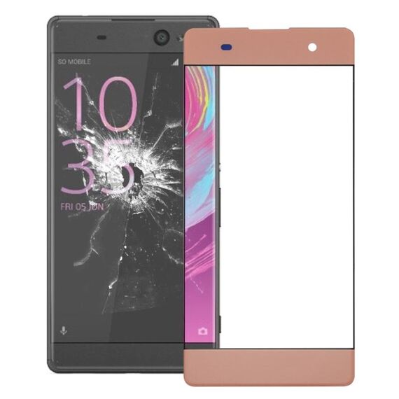 Lente esterna in vetro per schermo anteriore per Sony Xperia XA (oro rosa)