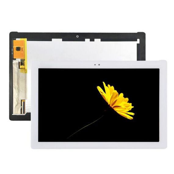 Schermo LCD OEM per Asus ZenPad 10 Z300M / P021 (versione cavo flessibile giallo) con digitalizzatore assemblaggio completo (bianco)