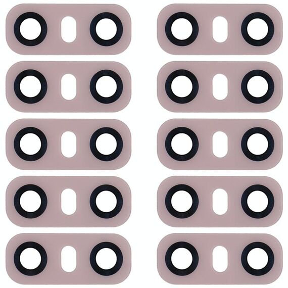 Obiettivo per fotocamera posteriore da 10 pezzi con adesivo per LG G6 H870 / H871 / H872 / LS993 (rosa)