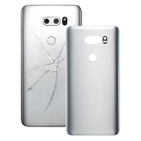 Cover posteriore con adesivo per LG V30 (argento)
