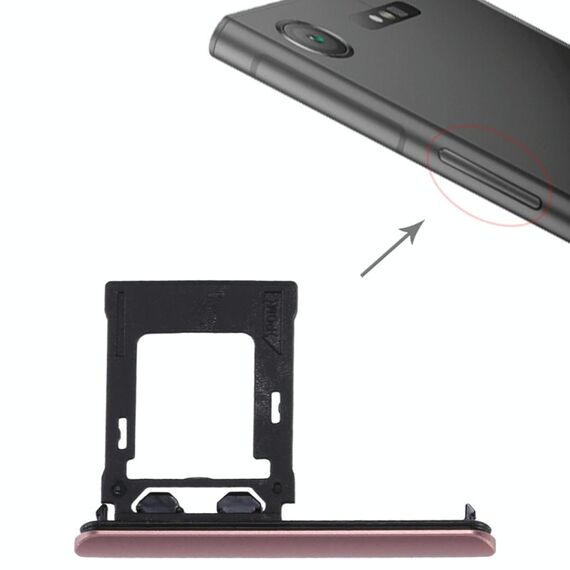 per Sony Xperia XZ1 Vassoio per scheda SIM / Micro SD, vassoio doppio (rosa)