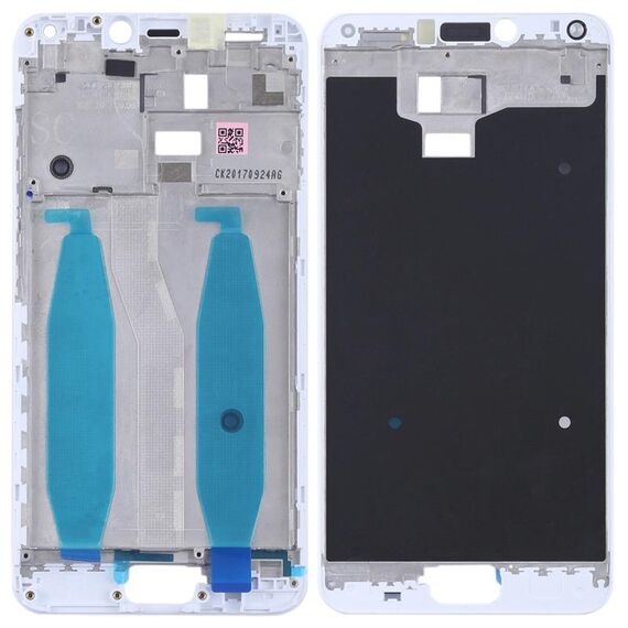 Piastra cornice cornice LCD alloggiamento anteriore per Asus Zenfone 4 Max ZC554KL X00IS X00ID (bianco)