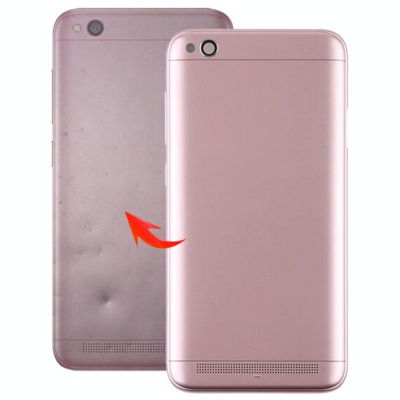 Cover posteriore con obiettivo della fotocamera e tasti laterali per Xiaomi Redmi 5A (oro rosa)