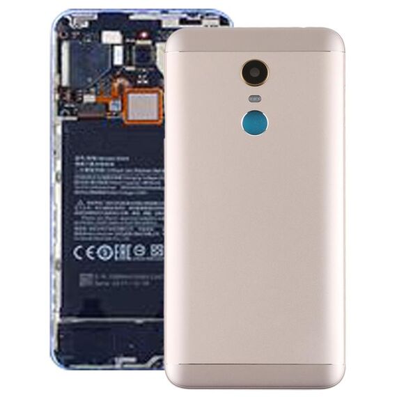 Cover posteriore con obiettivo della fotocamera e tasti laterali per Xiaomi Redmi 5 Plus (oro)