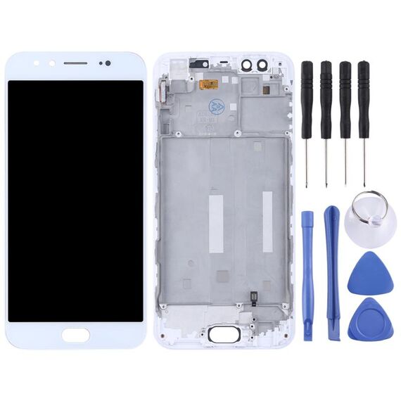 Schermo LCD TFT per Vivo X9/X9s Digitizer Assemblaggio completo con cornice (bianco)