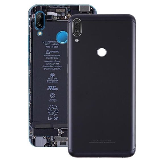 Cover posteriore con obiettivo della fotocamera e tasti laterali per Asus Zenfone Max Pro (M1) / ZB601KL (nero)