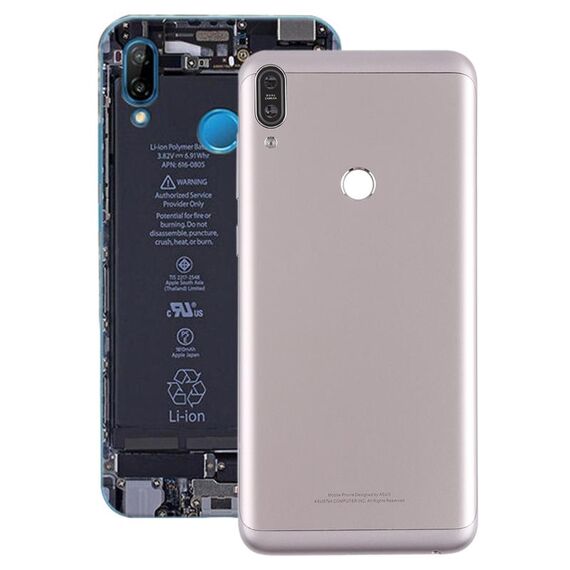 Cover posteriore con obiettivo della fotocamera e tasti laterali per Asus Zenfone Max Pro (M1) / ZB601KL (argento)