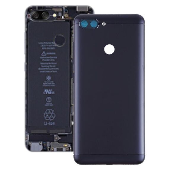 Cover posteriore con obiettivo della fotocamera e tasti laterali per Asus Zenfone Max Plus (M1) / ZB570TL (nero)