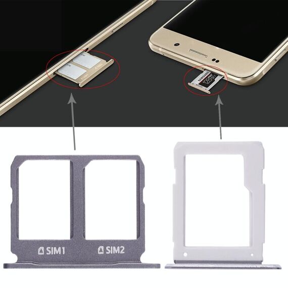 Per Galaxy A9100 / A9 (2016) 2 Vassoio per scheda SIM + Vassoio per scheda Micro SD (Nero)