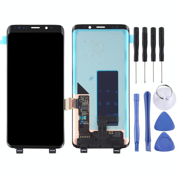 Schermo LCD originale Super AMOLED per Galaxy S9 / G960F / G960F / DS / G960U / G960W / G9600 con assemblaggio completo di digitalizzatore (nero)