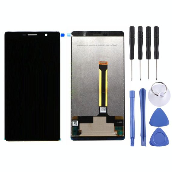 Schermo LCD e digitalizzatore Assemblaggio completo per Nokia 7 Plus / E9 Plus (nero)