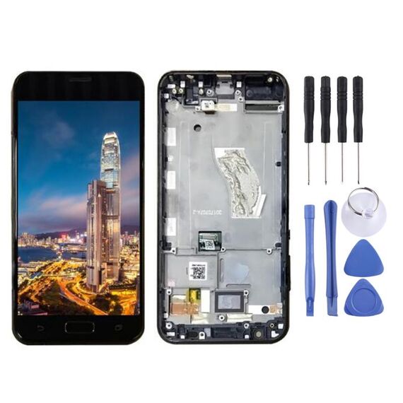 Schermo LCD OEM per Asus ZenFone V / V520KL / A006 Digitizer Assemblaggio completo con cornice (nero)