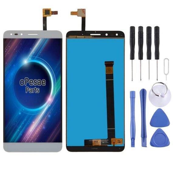 Schermo LCD OEM per Alcatel Pop 4 7070 / OT-7070 / OT7070 / 7070X / 7070Q / 7070A / 7070I con digitalizzatore assemblaggio completo (bianco)