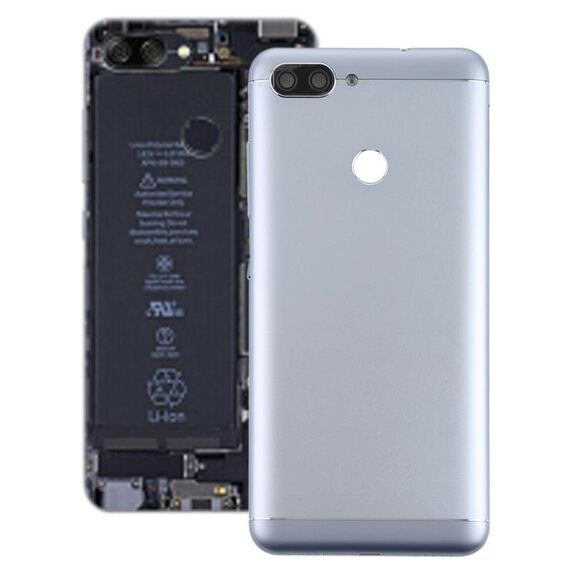 Cover posteriore con obiettivo della fotocamera e tasti laterali per Asus Zenfone Max Plus (M1) / ZB570TL (grigio)