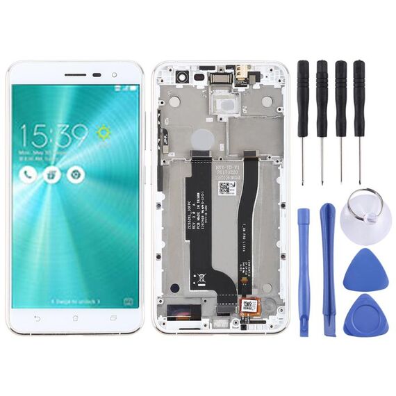 Schermo LCD OEM per Asus ZenFone 3 ZE552KL digitalizzatore Assemblaggio completo con cornice (bianco)