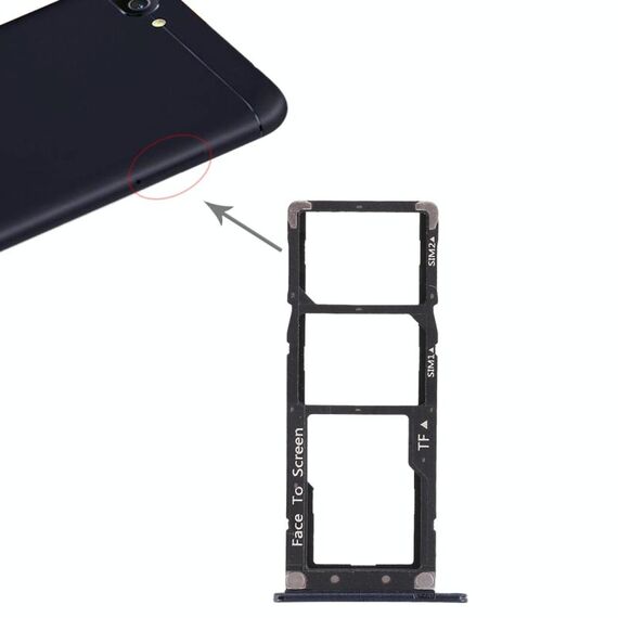 2 vassoio per scheda SIM + vassoio per scheda micro SD per Asus ZenFone 4 Max ZC520KL (blu)