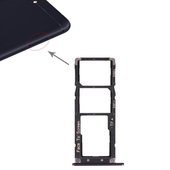 2 vassoio per scheda SIM + vassoio per scheda micro SD per Asus Zenfone 4 Max ZC554KL (blu)