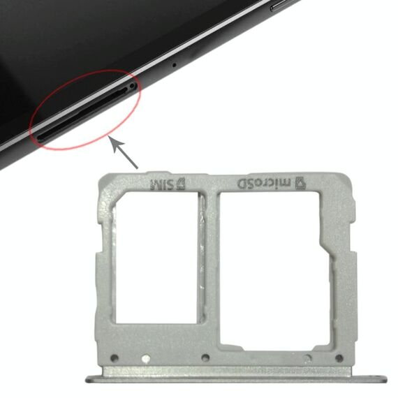 Per Galaxy Tab S3 9.7 / T825 (versione 3G) Vassoio per scheda SIM + Vassoio per scheda Micro SD (Argento)