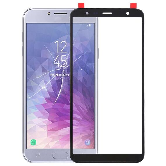 Per Galaxy J4+ / J6+ / J610 Lente in vetro esterno per schermo frontale (nero)