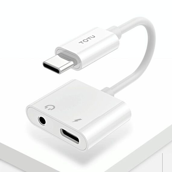 TOTUDESIGN Glory Series EAUA-014 USB-C / Type-C a USB-C / Type-C + Cavo adattatore per ricarica jack da 3,5 mm, supporto per ricarica rapida PD e completamente compatibile
