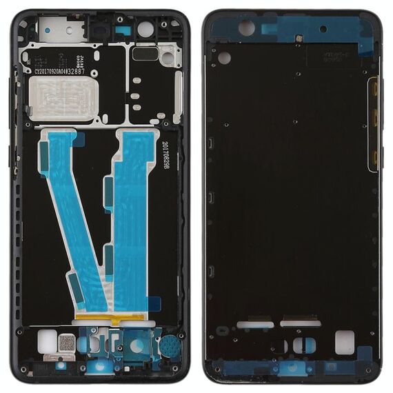 Piastra per cornice centrale con tasti laterali per Xiaomi Note 3 (nero)