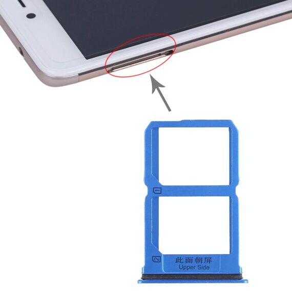 Per Vivo X9 2 x vassoio per scheda SIM (blu)
