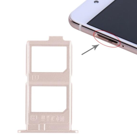 Per Vivo X7 Plus 2 x vassoio per scheda SIM (oro)