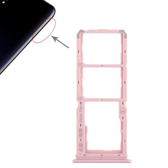 Per Vivo Y97 2 x vassoio per scheda SIM + vassoio per scheda Micro SD (oro rosa)