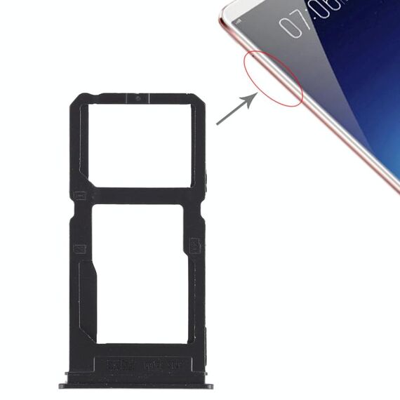 Per Vivo X20 Plus Vassoio scheda SIM + Vassoio scheda SIM / Vassoio scheda micro SD (Nero)
