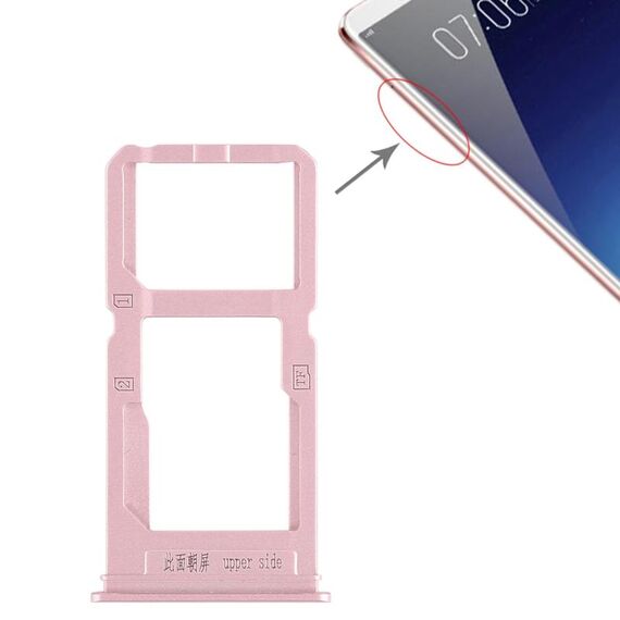 Per Vivo X20 Plus Vassoio scheda SIM + Vassoio scheda SIM / Vassoio scheda micro SD (oro rosa)