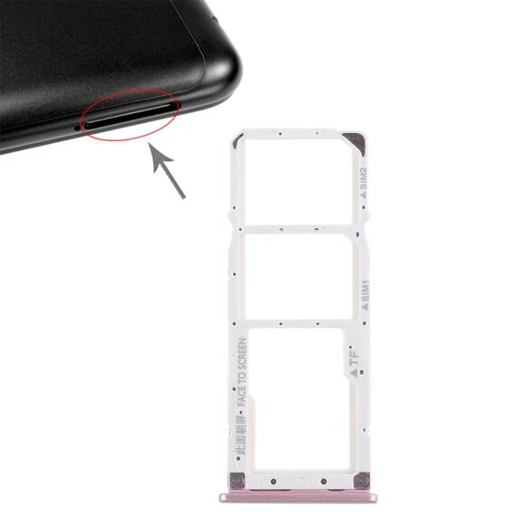 2 x vassoio per scheda SIM + vassoio per scheda micro SD per Xiaomi Redmi 6 Pro (oro rosa)