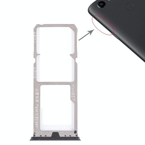 Per OPPO A73 / F5 2 x vassoio per scheda SIM + vassoio per scheda Micro SD (nero)