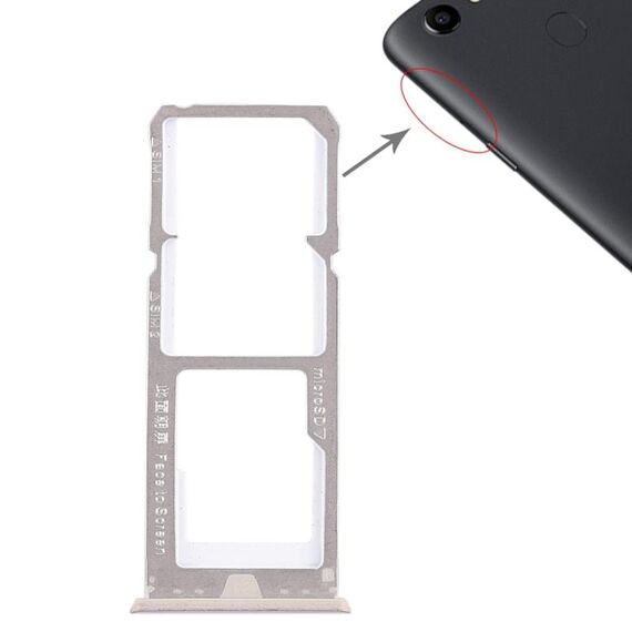 Per OPPO A73 / F5 2 x vassoio per scheda SIM + vassoio per scheda Micro SD (oro)