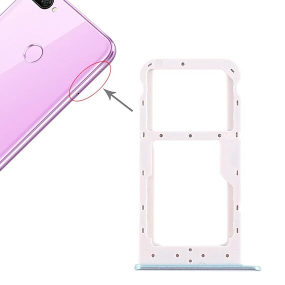 Vassoio scheda SIM + vassoio scheda SIM / vassoio scheda micro SD per Huawei Honor 9i (verde)