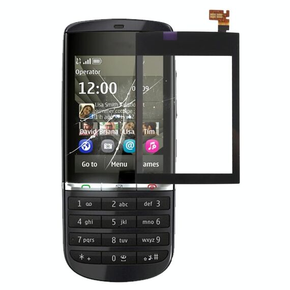 Touch Panel per Nokia Asha 300 (nero)